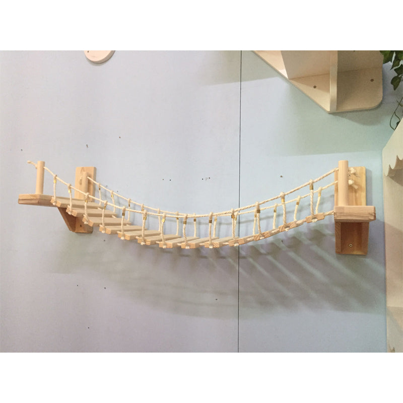 Wall Mounted Pine Wood Cat Climber
