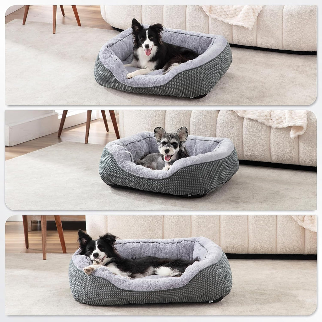 Calming Plush Dog Crate Bed for Medium Dogs