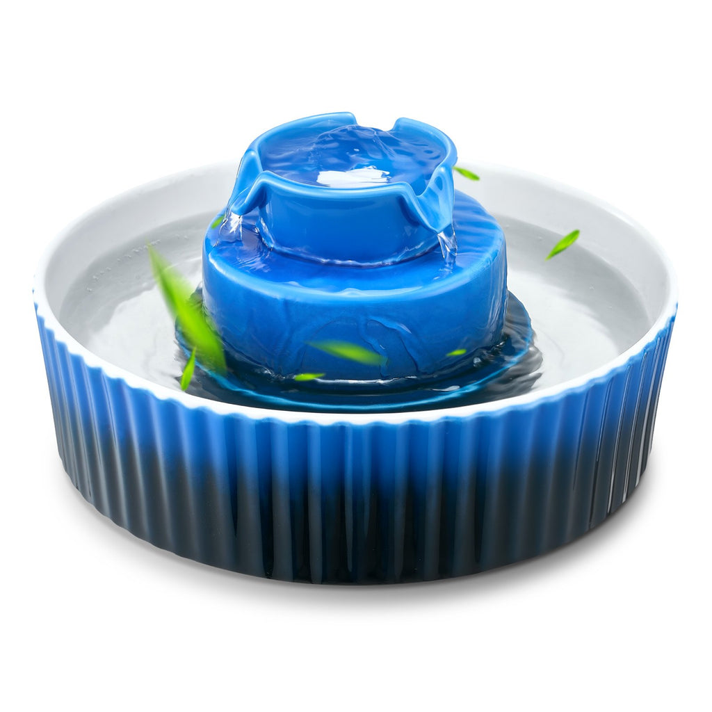LunaFlow Ceramic Pet Fountain – Premium 2.1L Ultra Quiet Water Fountain for Cats & Small Dogs with Elegant Cupcake Design