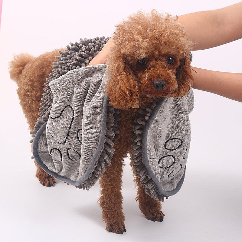 CloudDry Pet Scrubbing Gloved-Bath Towels
