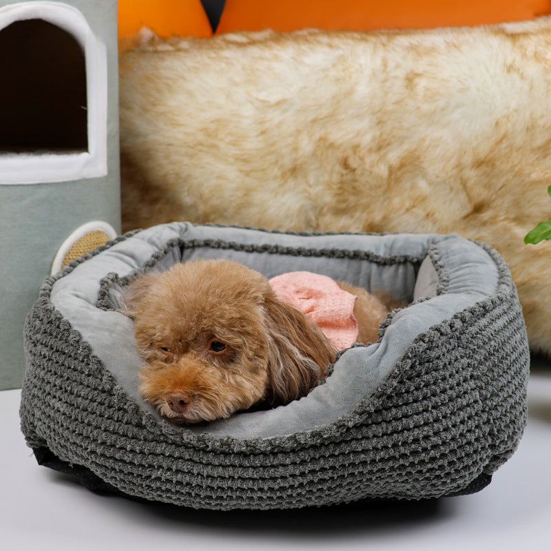 Calming Plush Dog Crate Bed for Medium Dogs